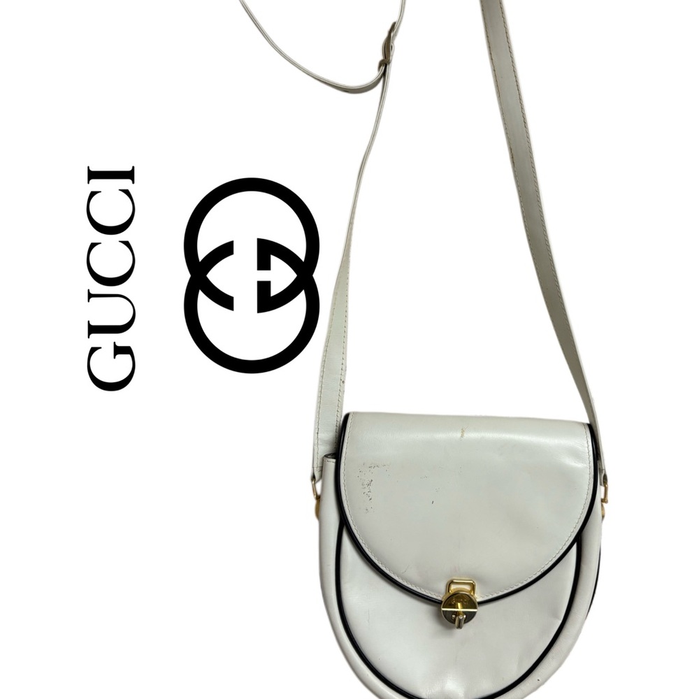 Gucci Ivory Leather Crossbody Bag